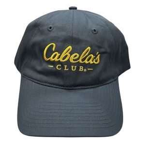 Cabela's Club Gray & Yellow Embroidered Logo Outdoors Adjustable Strapback Hat